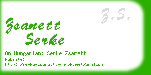 zsanett serke business card